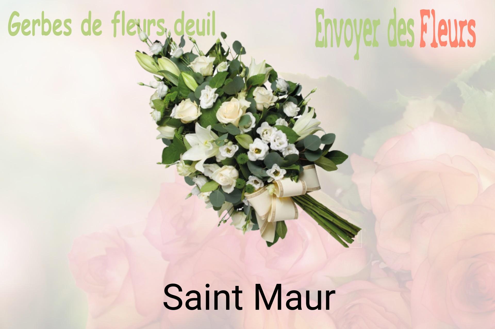Gerbe de fleurs de deuil livrée à Saint-Maur